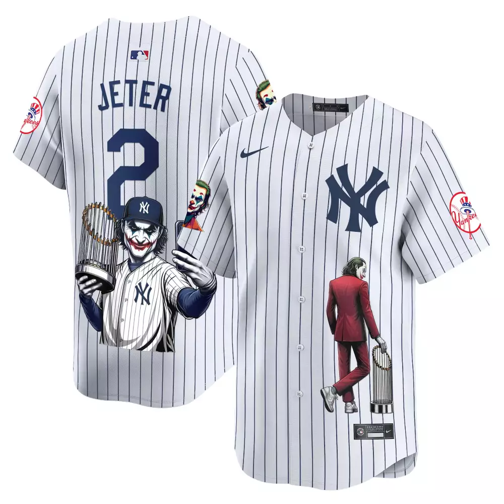 Derek Jeter Yankees Jay-Z Vapor Premier Jersey | White Alternate Stitched Limited Edition | Fan Gear for Men, Women & Youth