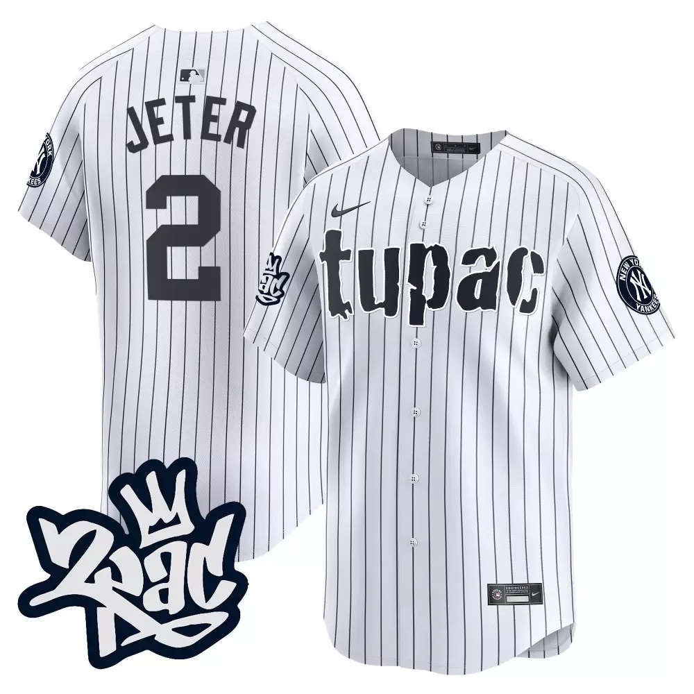 Derek Jeter Yankees Tupac Shakur Jersey | Vapor Premier Limited Edition | For Men, Women & Youth