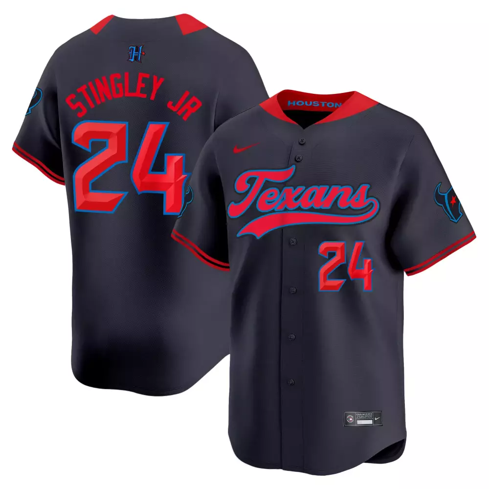 Derek Stingley Jr. Navy Alternate Women's Houston Texans 2024 Texas Patch Vapor Limited Jersey V2 | Stitched Fan Gear | For Women & Youth