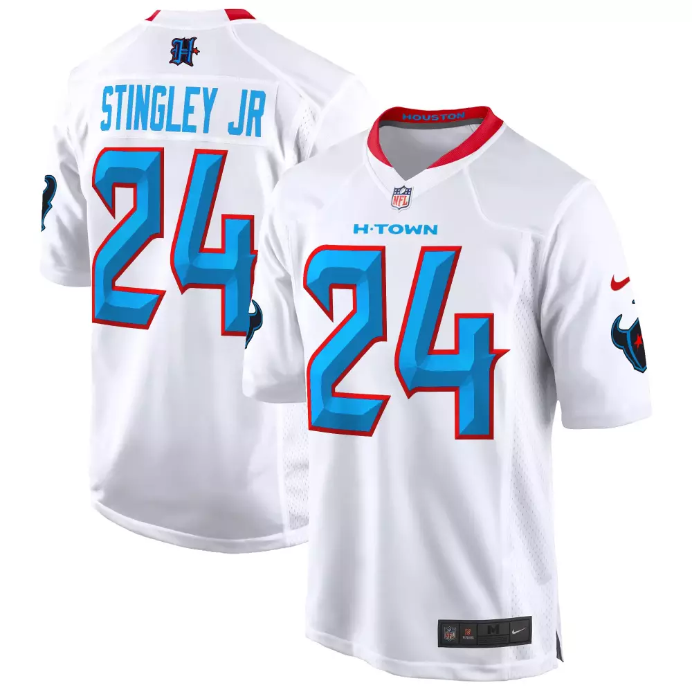 Derek Stingley Jr. White Men's Texans 2024 Game Jersey | All Stitched | Perfect for Game Day | For Men, Women & Youth