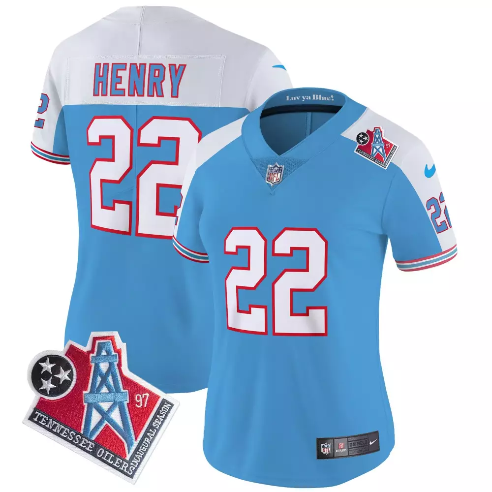 derrick henry alternate womens tennessee titans 1997 throwback limited vapor jersey all stitched