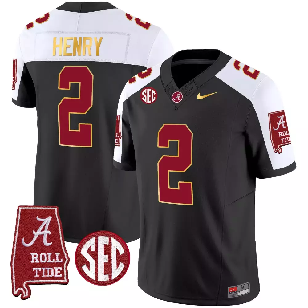 derrick henry black alternate mens alabama crimson tide 2024 vapor limited jersey all stitched