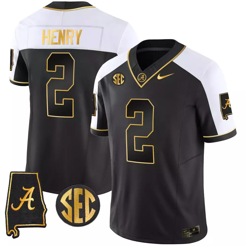derrick henry black alternate mens alabama crimson tide 2024 vapor limited jersey all stitched