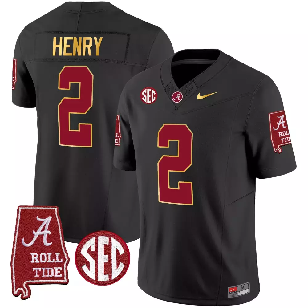 derrick henry black mens alabama crimson tide gold trim vapor jersey alabama map all stitched