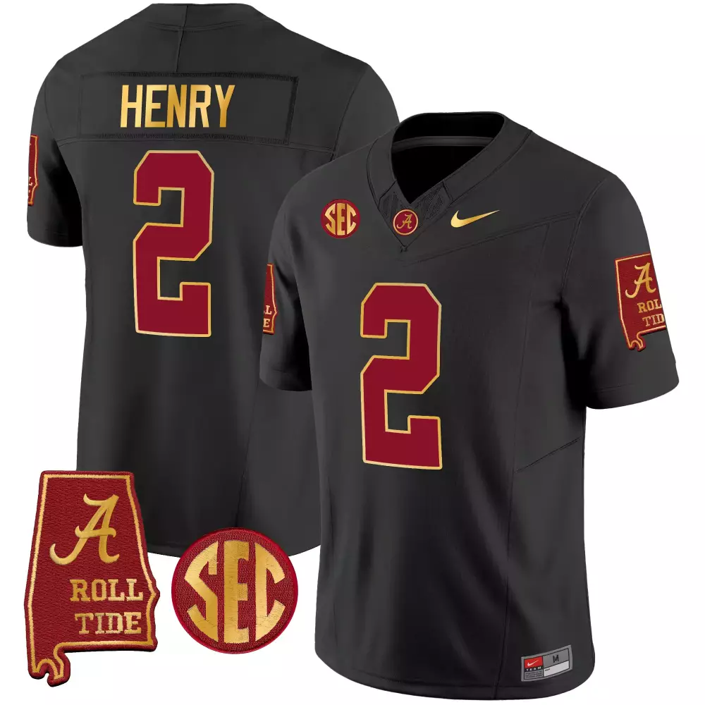derrick henry black mens alabama crimson tide gold trim vapor jersey alabama map all stitched