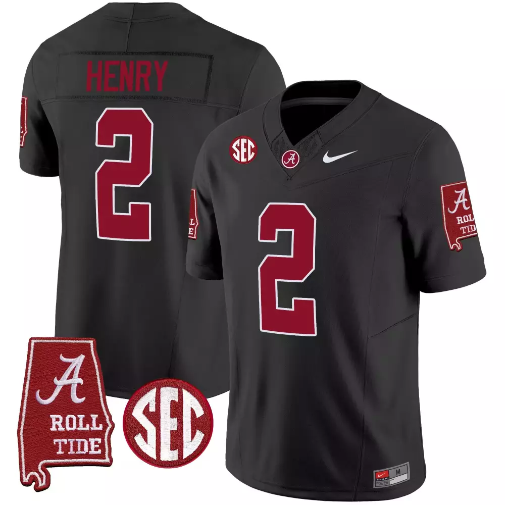 derrick henry black mens alabama crimson tide vapor limited jersey v2 alabama map all stitched