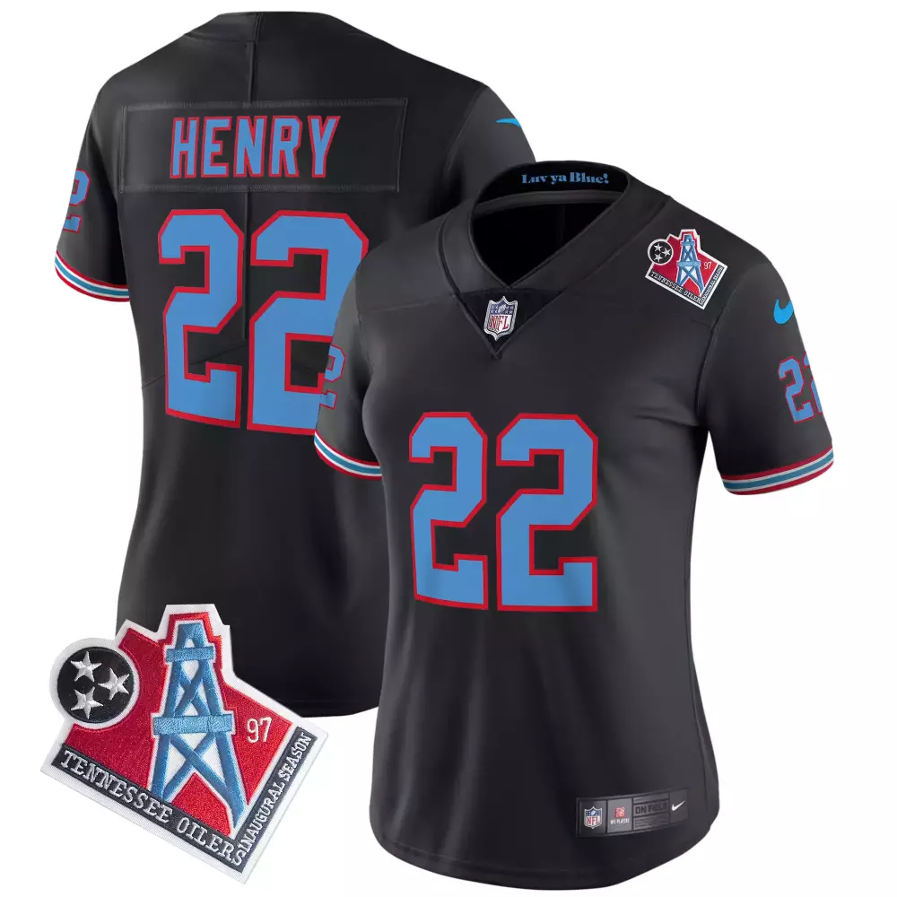 derrick henry black limited mens tennessee titans 1997 throwback gold vapor jersey all stitched
