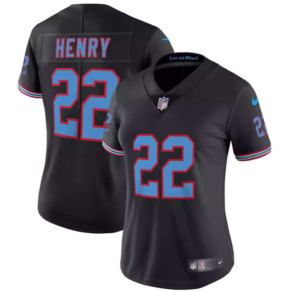 derrick henry black womens tennessee titans throwback limited vapor jersey all stitched