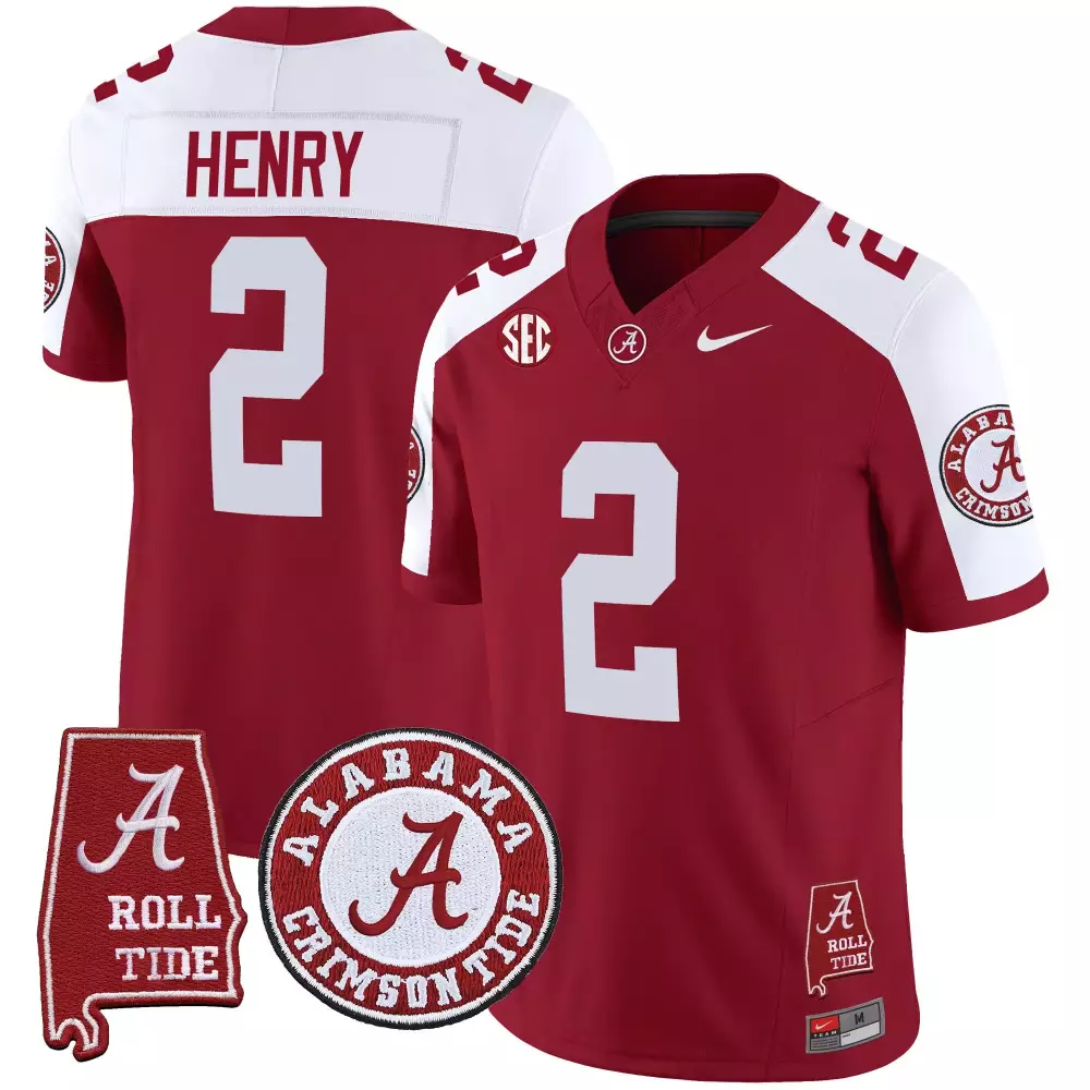derrick henry crimson alternate mens alabama crimson tide rose bowl patch vapor limited jersey all stitched