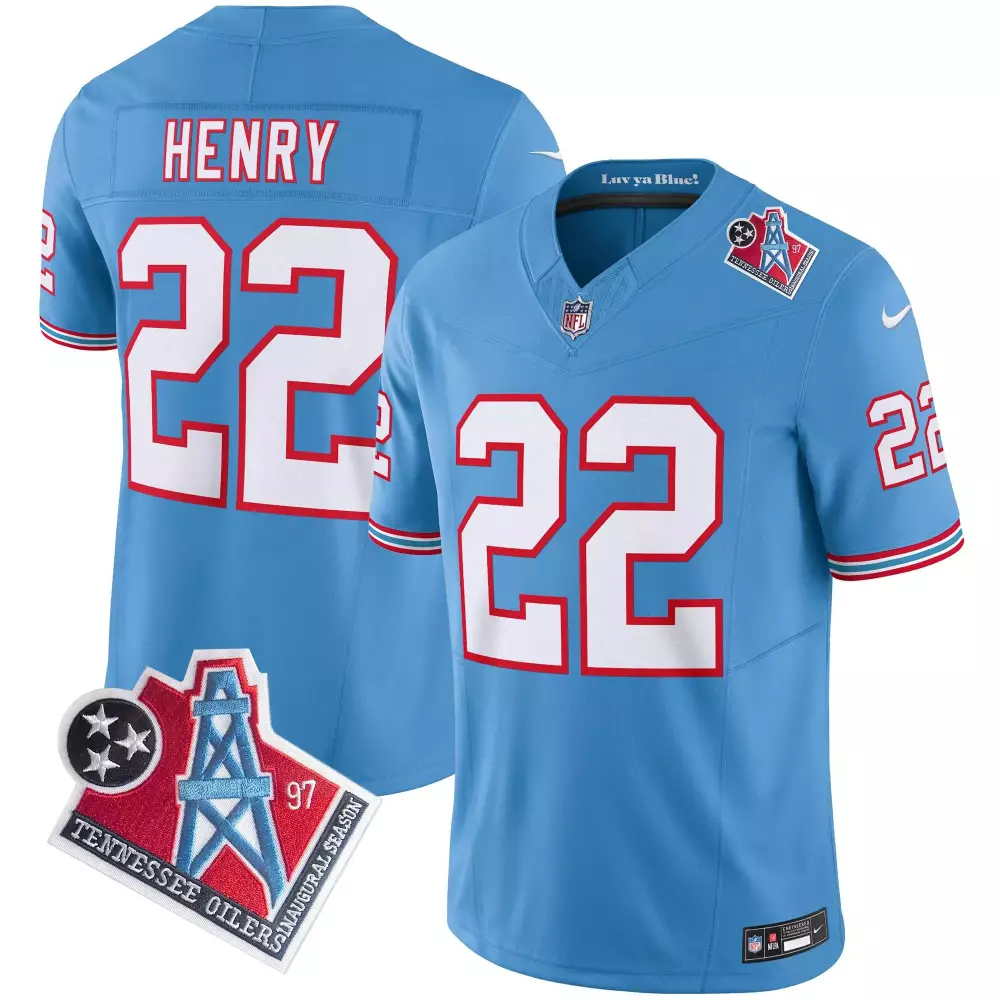 derrick henry blue sleeves womens tennessee titans throwback limited vapor jersey all stitched