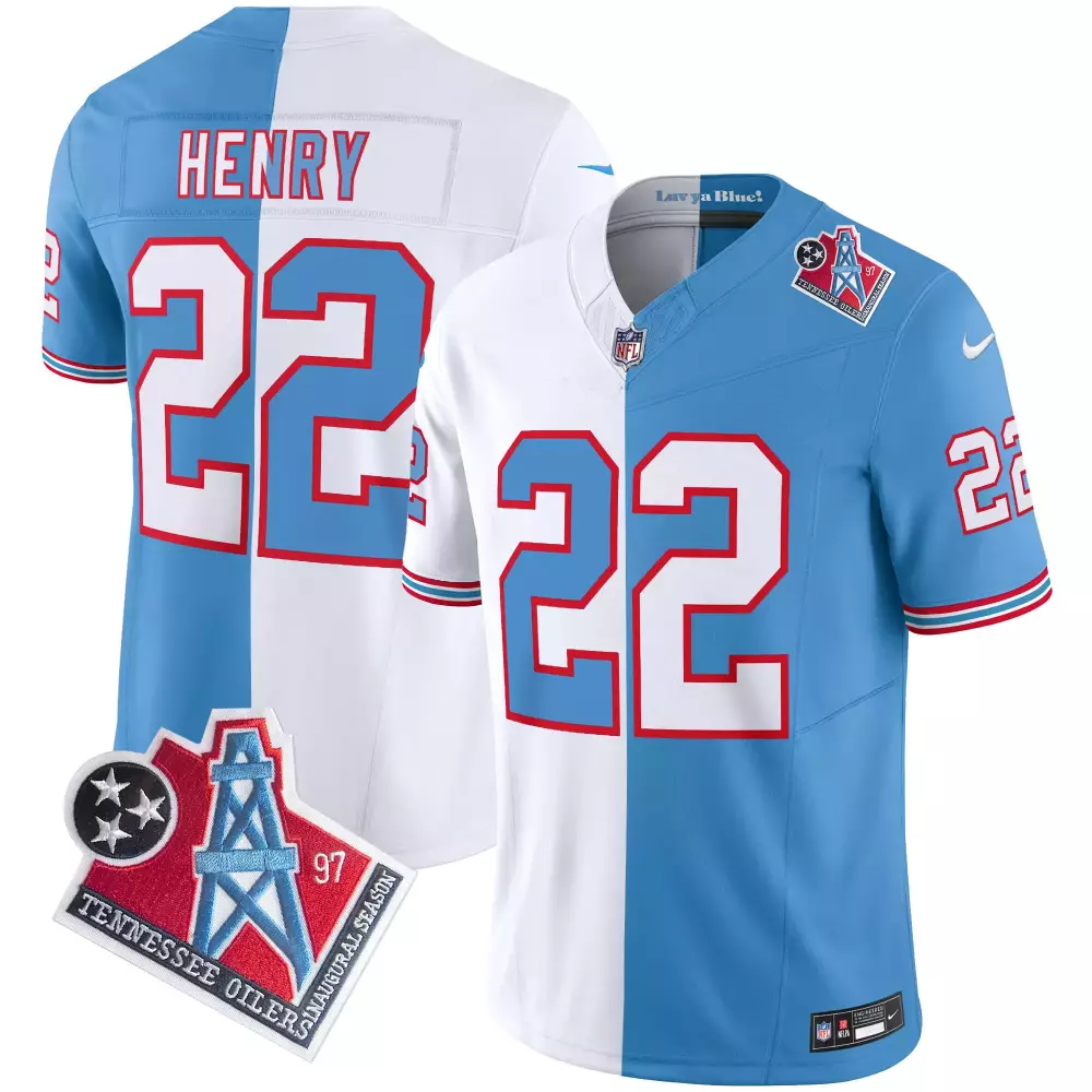 derrick henry light blue womens tennessee titans throwback limited vapor jersey all stitched