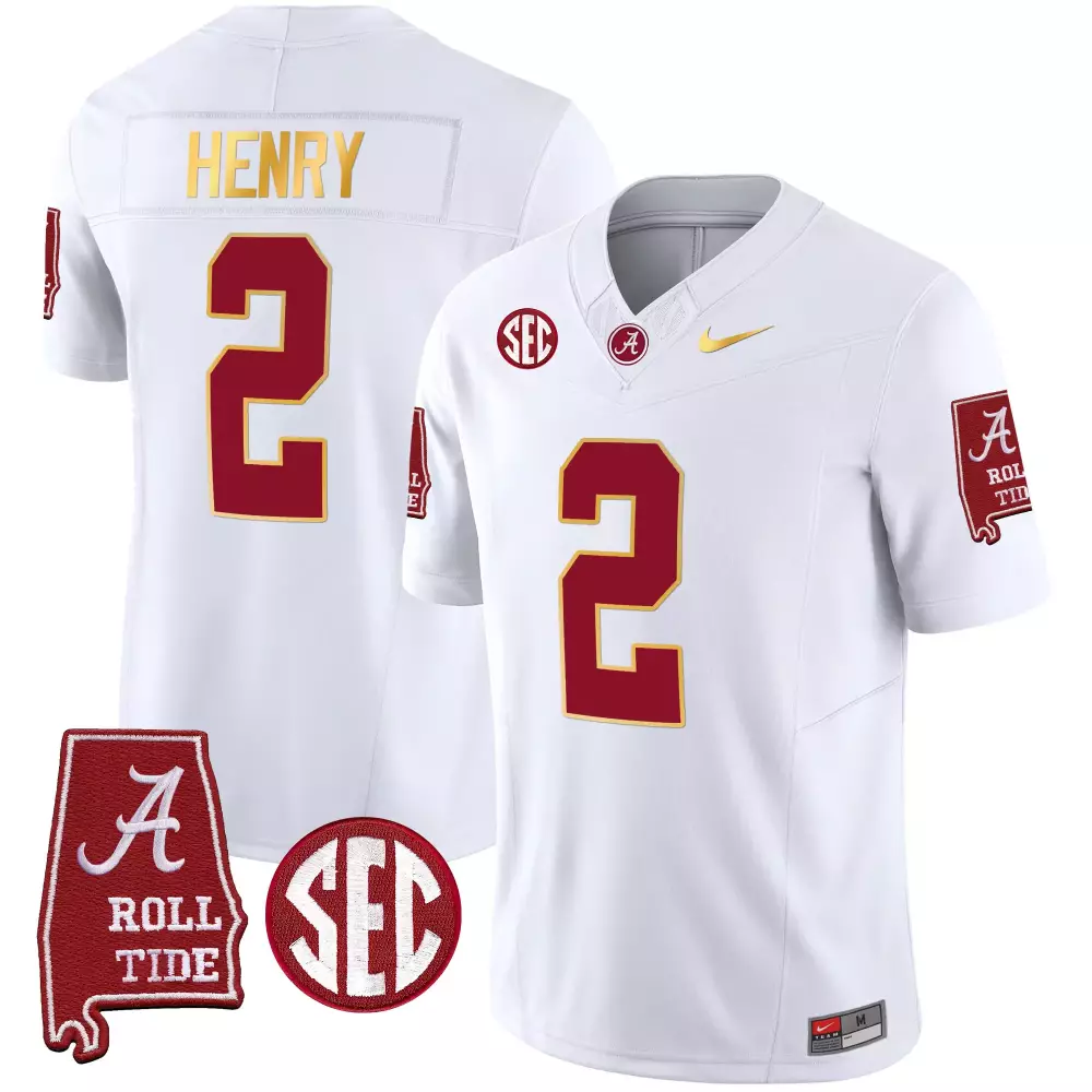 derrick henry white mens alabama crimson tide gold trim vapor jersey alabama map all stitched