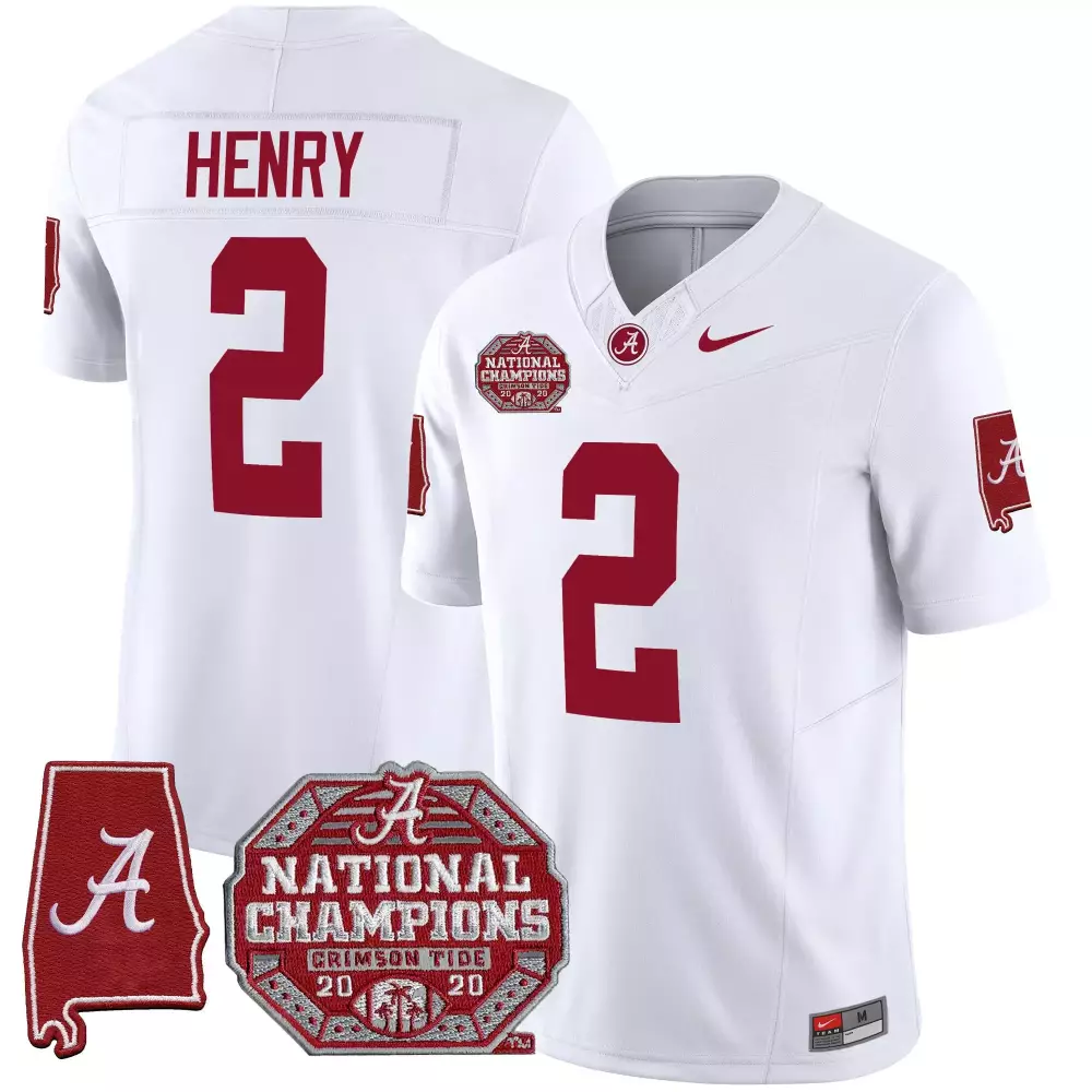derrick henry white mens alabama crimson tide rose bowl patch vapor jersey all stitched