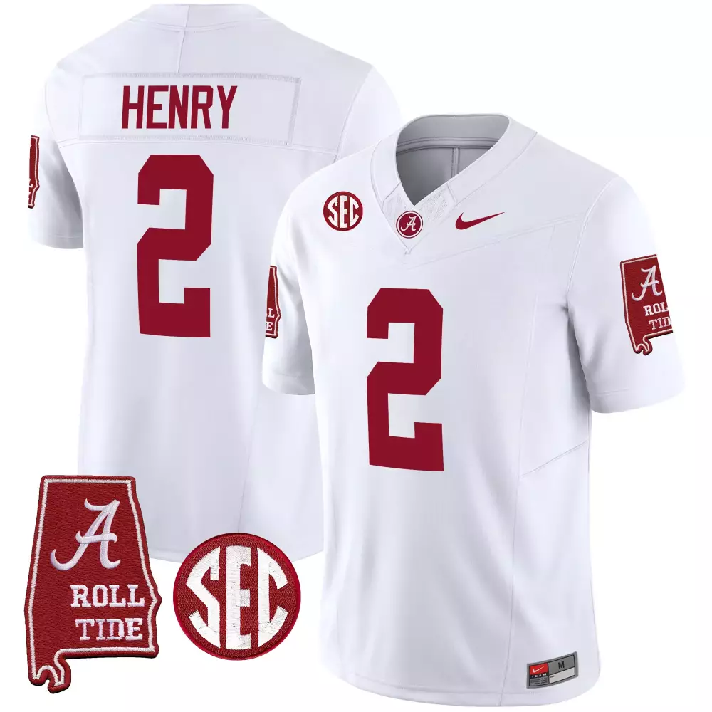 derrick henry white mens alabama crimson tide vapor limited jersey v2 alabama map all stitched