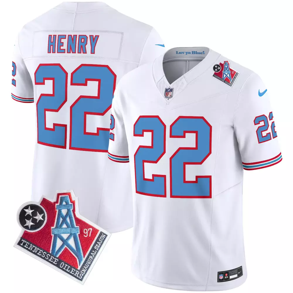 derrick henry white mens tennessee titans 1997 throwback limited vapor jersey all stitched