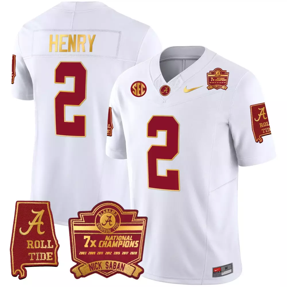 derrick henry white womens alabama crimson tide gold trim vapor jersey v2 alabama map all stitched