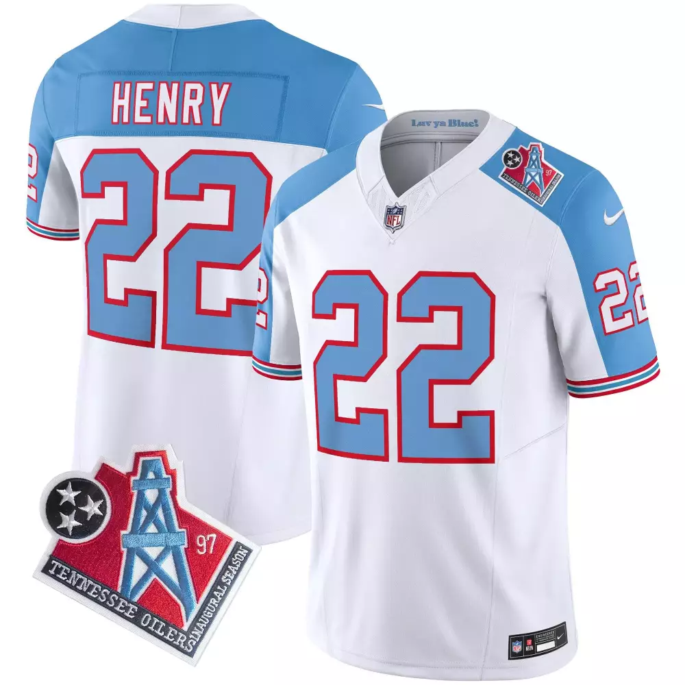 derrick henry youth tennessee titans 1997 throwback white alternate limited vapor jersey all stitched