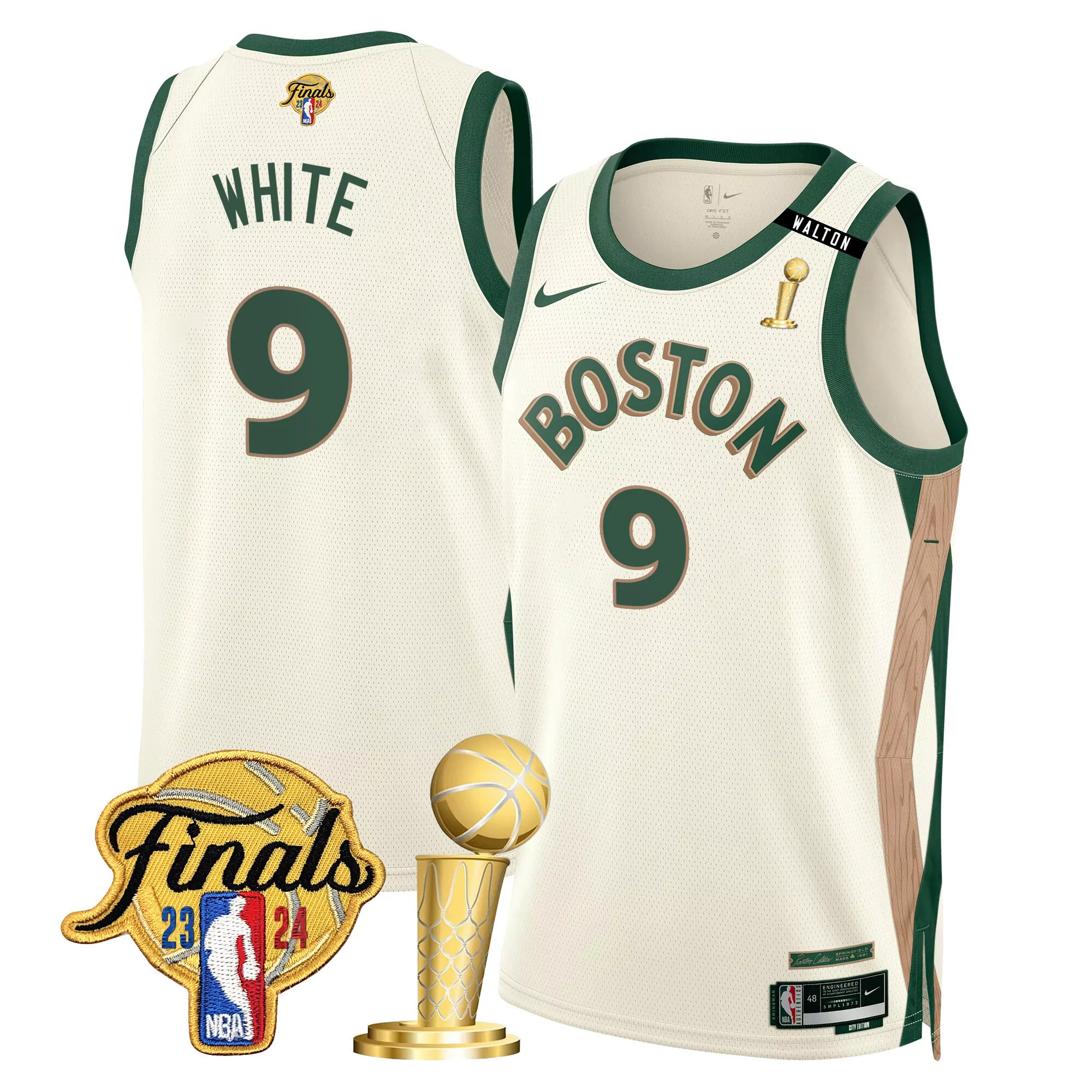 derrick white 2324 city mens boston celtics 2024 final champions patch swingman jersey v2 all stitched
