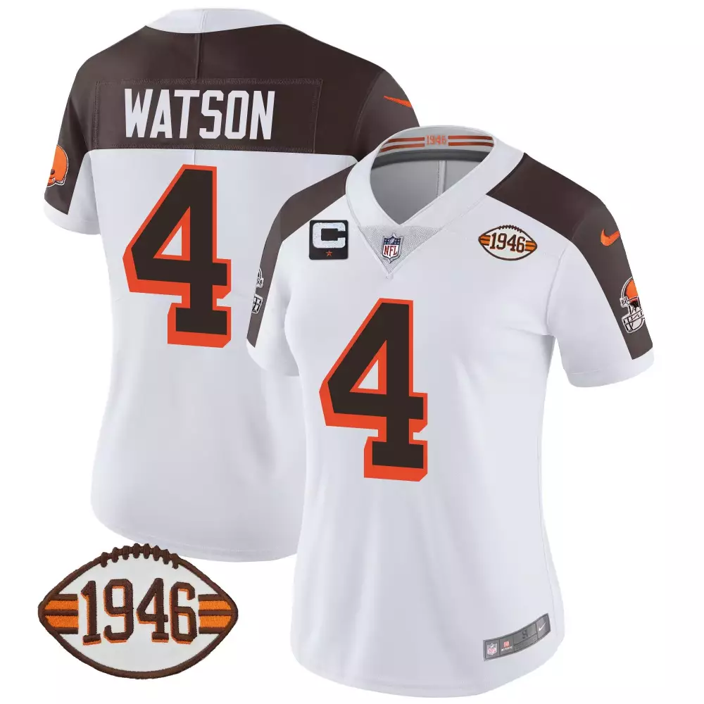 Deshaun Watson Cleveland Browns 1946 75th Anniversary Patch Jersey | Stitched Men's Fan Gear | For Men, Women & Youth
