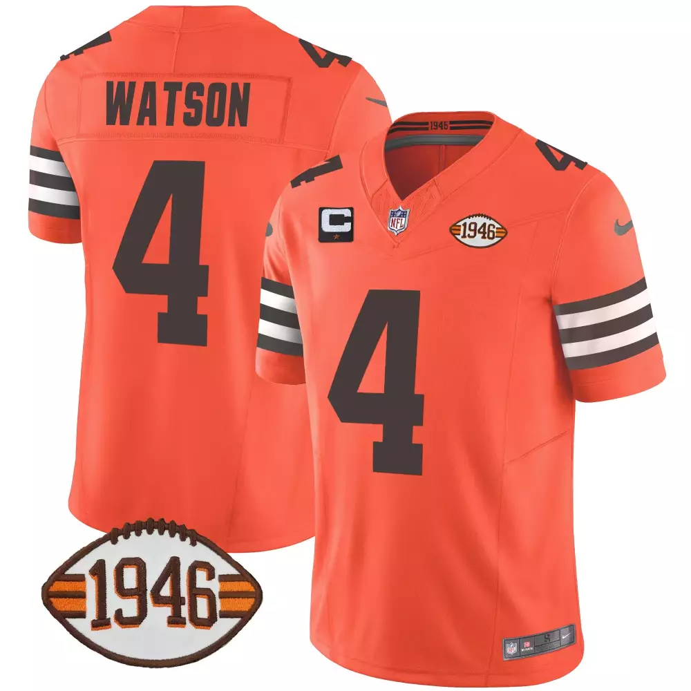 Deshaun Watson Cleveland Browns 1946 75th Anniversary Patch Jersey | Stitched Men's Fan Gear | For Men, Women & Youth