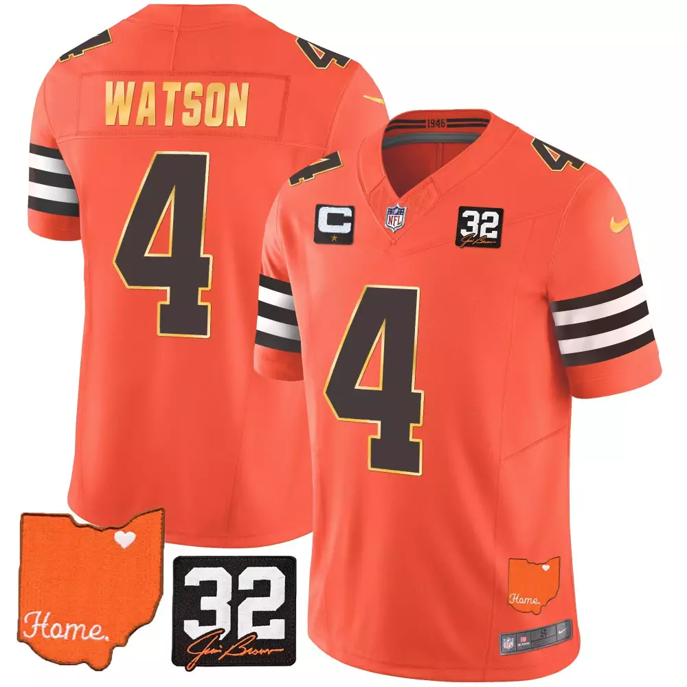 Deshaun Watson Cleveland Browns 1946 75th Anniversary Patch Jersey | Stitched Men's Fan Gear | For Men, Women & Youth