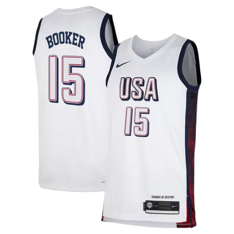 devin booker youth mens usa basketball national team 2024 navy jersey