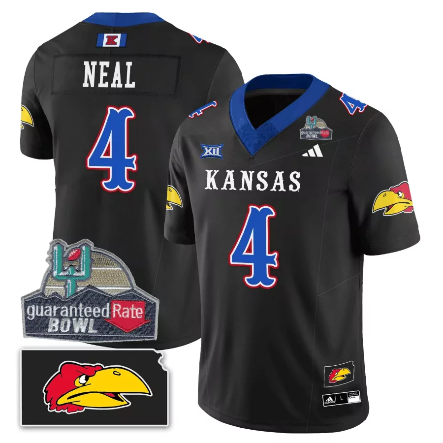 devin neal black limited mens kansas jayhawks blackhawk gold vapor jersey all stitched