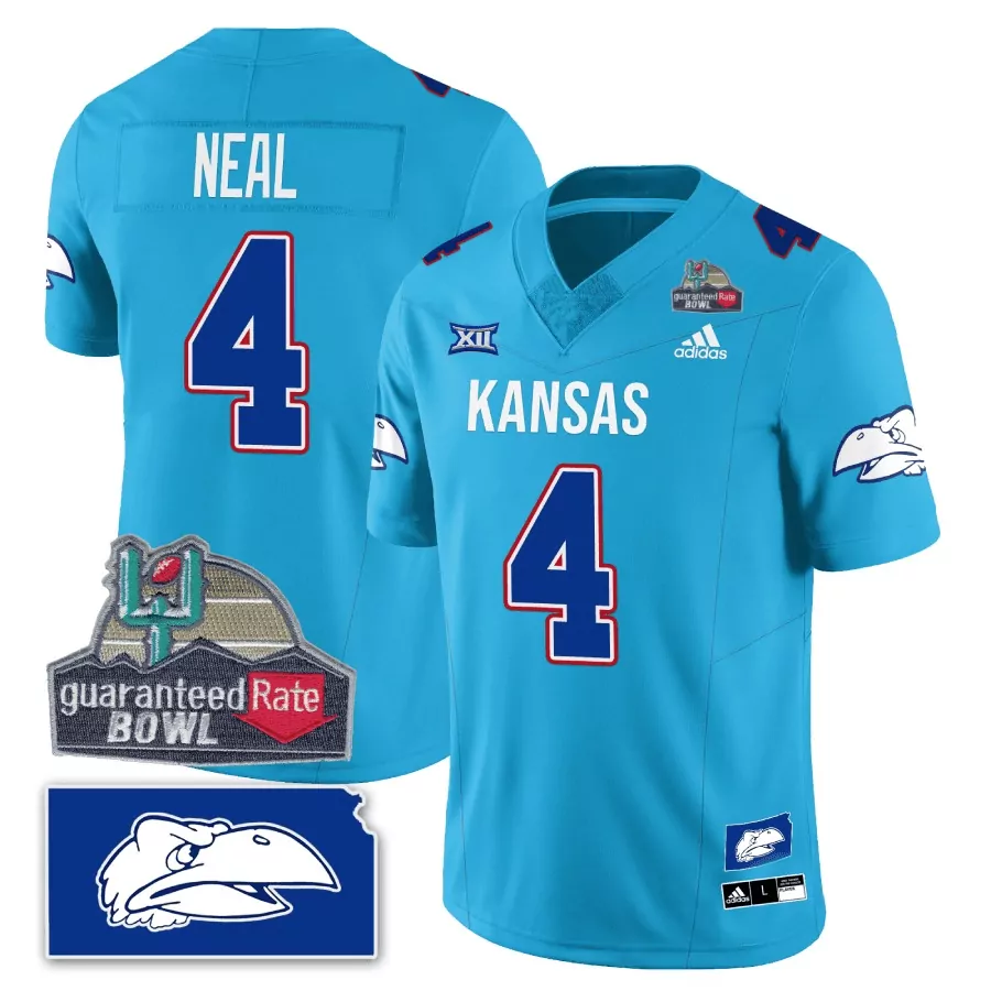 devin neal blue throwback mens kansas jayhawks blackhawk guaranteed rate bowl patch vapor limited jersey stitched