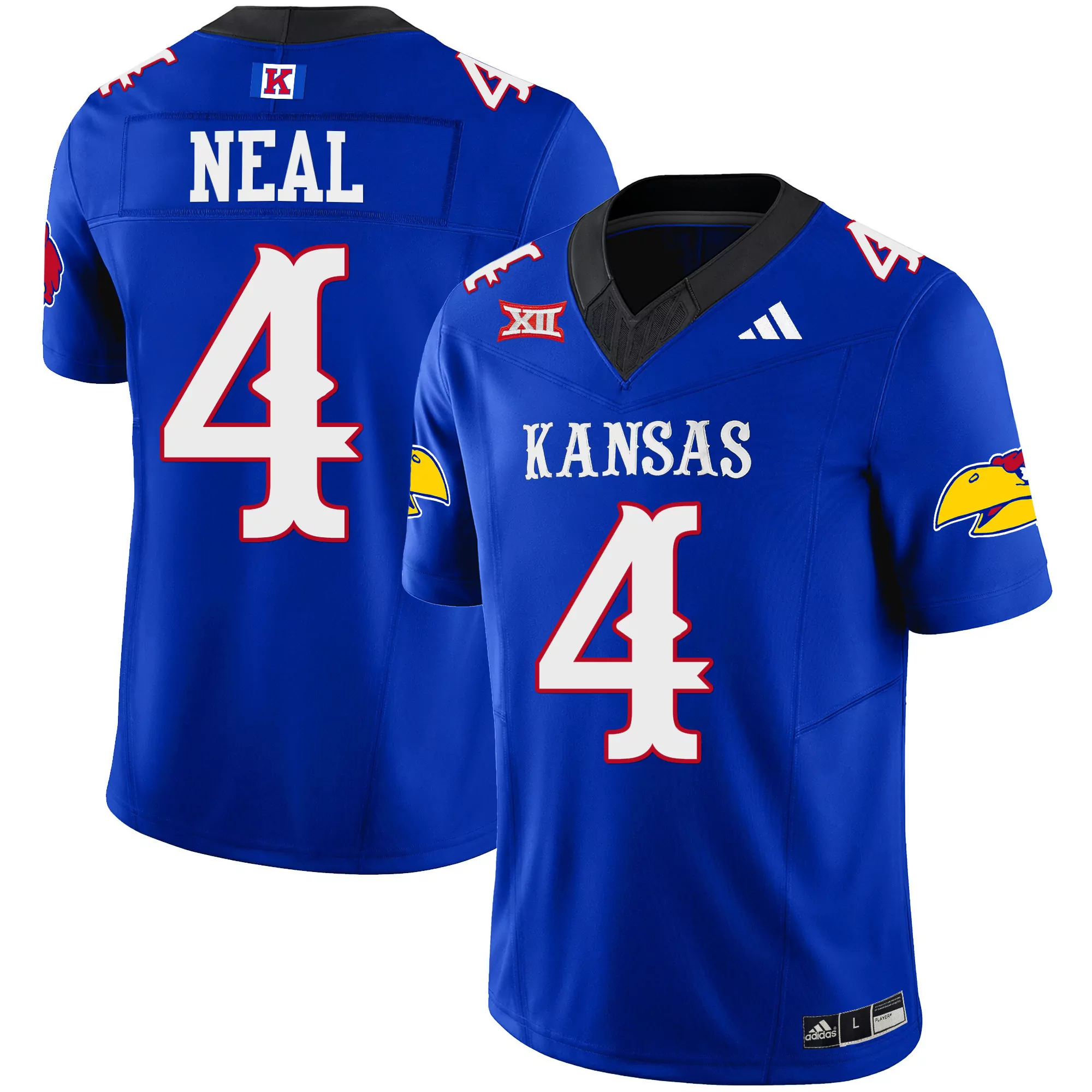 devin neal blue throwback mens kansas jayhawks blackhawk guaranteed rate bowl patch vapor limited jersey stitched