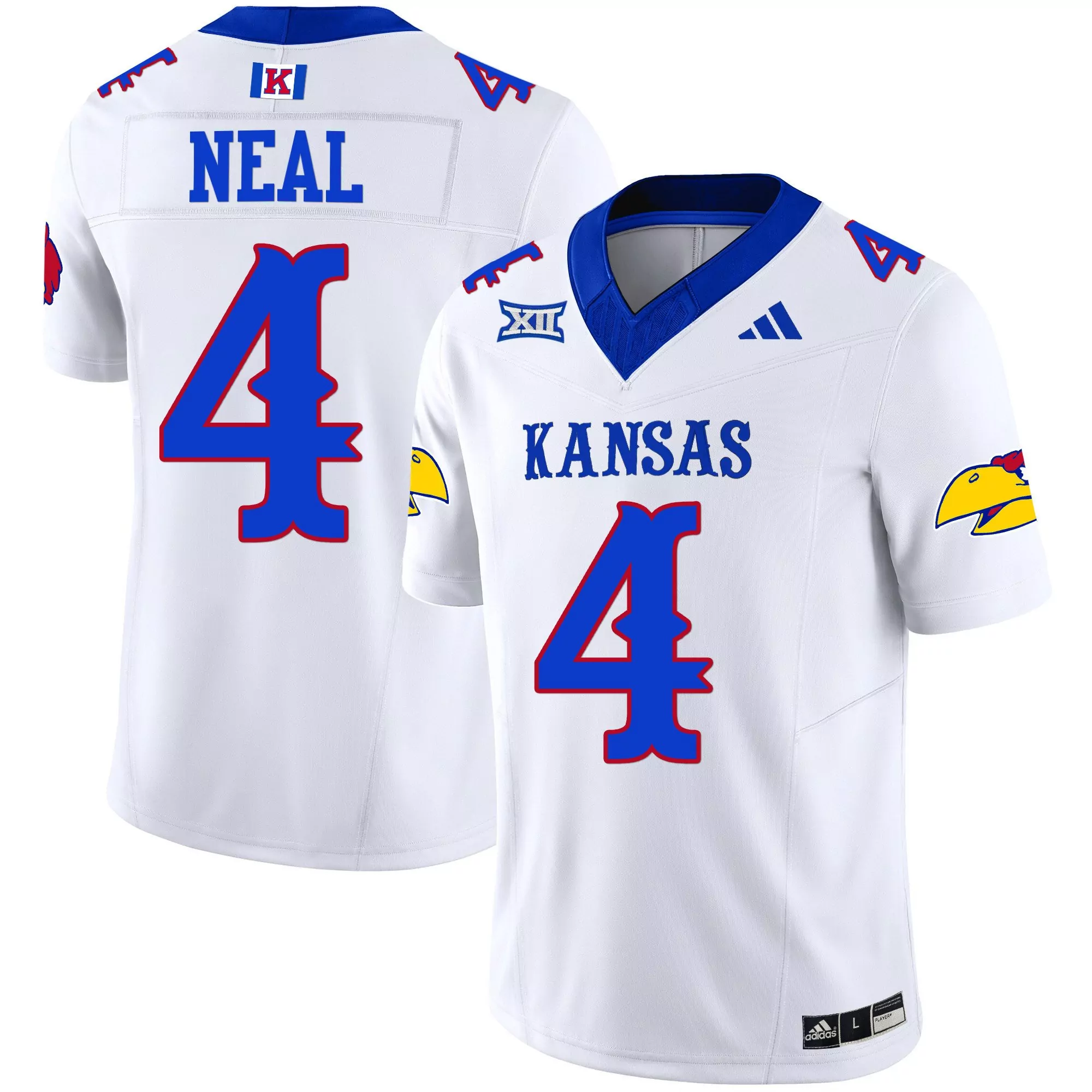 devin neal white gold mens kansas jayhawks blackhawk gold vapor jersey all stitched