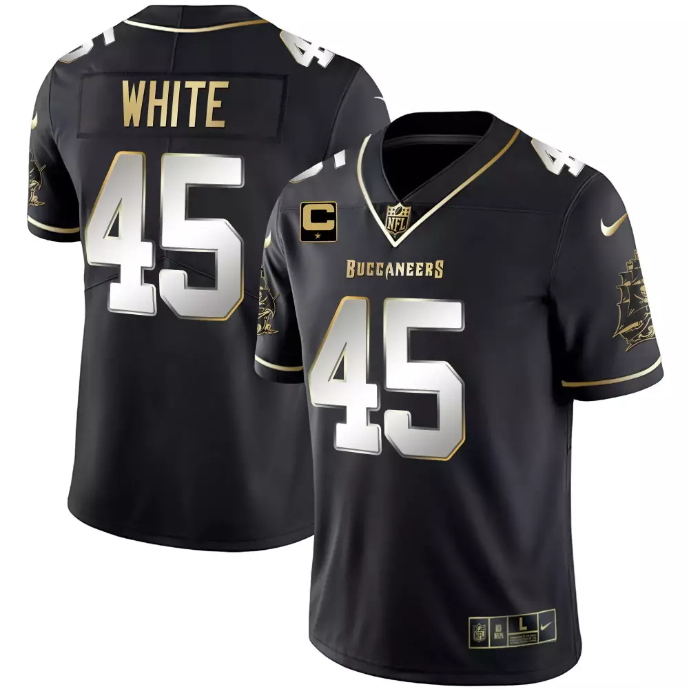 devin white black limited mens tampa bay buccaneers gold vapor jersey all stitched