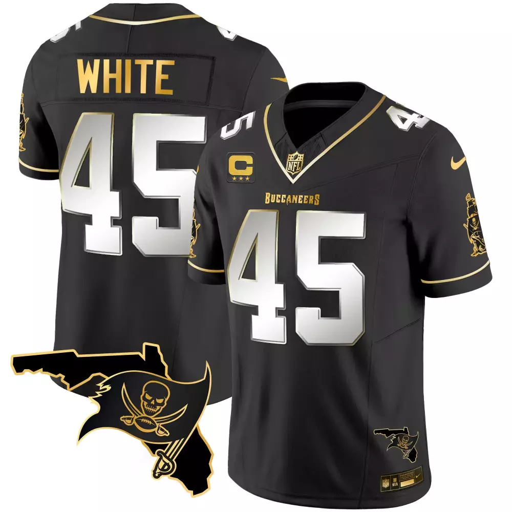 devin white black limited womens tampa bay buccaneers vapor gold jersey all stitched