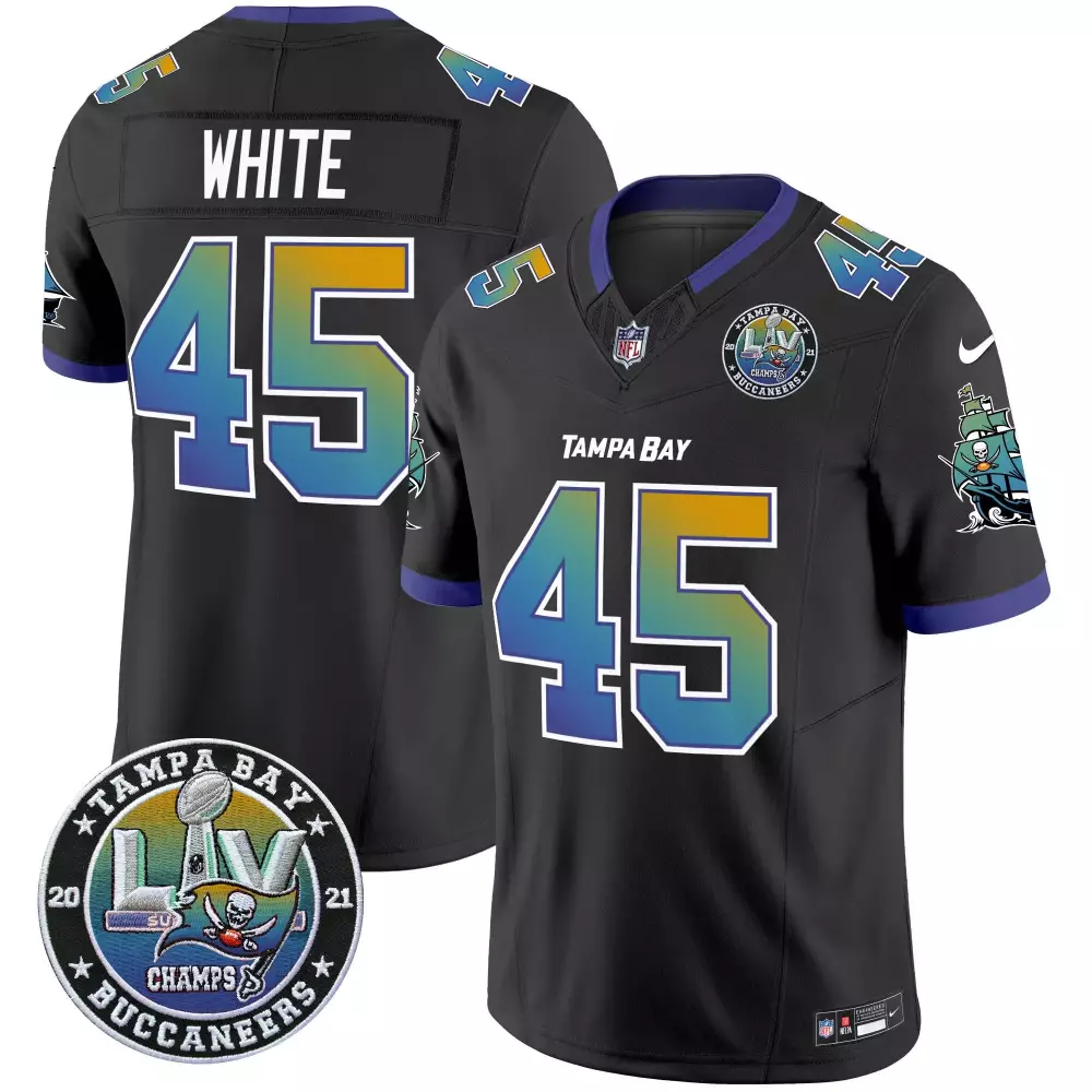 devin white black limited womens tampa bay buccaneers vapor gold jersey all stitched