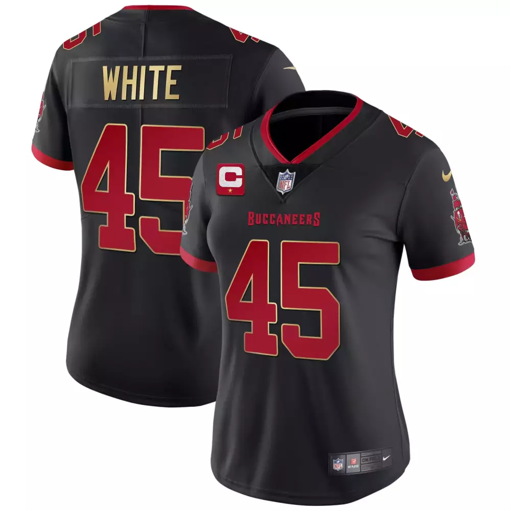 devin white black red mens tampa bay buccaneers gold vapor jersey all stitched