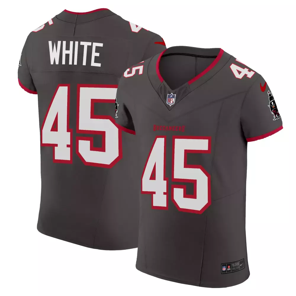 devin white pewter mens tampa bay buccaneers tampa city vapor limited jersey all stitched