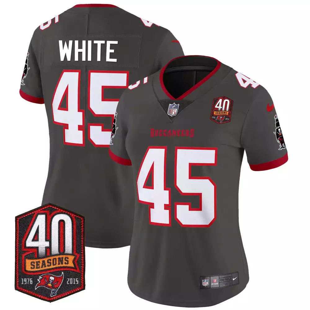 devin white pewter mens tampa bay buccaneers tampa city vapor limited jersey all stitched