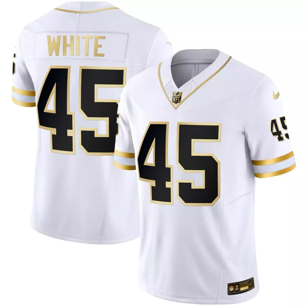 devin white white gold mens tampa bay buccaneers 2024 nfc south division champions patch gold vapor limited jersey all s