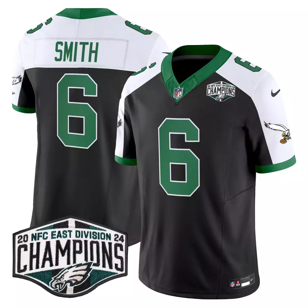 Devonta Smith Eagles 2024 NFC East Division Champions Kelly Green Vapor Limited Jersey | Stitched | Fan Gear for Men, Women & Youth