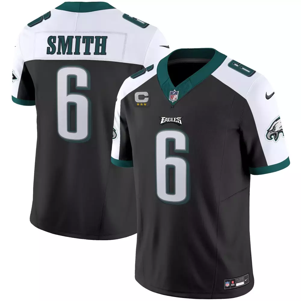 Devonta Smith Eagles Vapor Black Jersey | Stitched Player Gear | For Men, Women & Youth