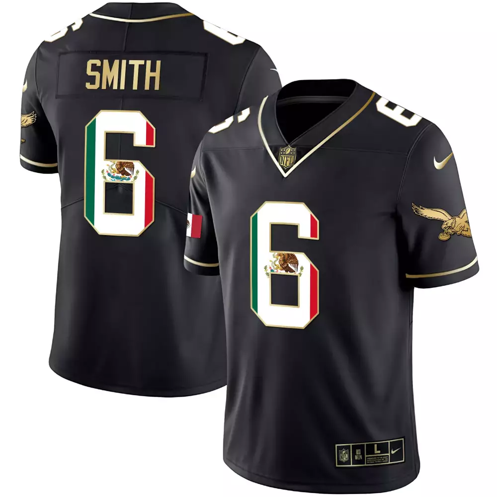 Devonta Smith Eagles Mexico Gold Kelly Vapor Jersey | Stitched | Gift Idea for Men, Women & Youth