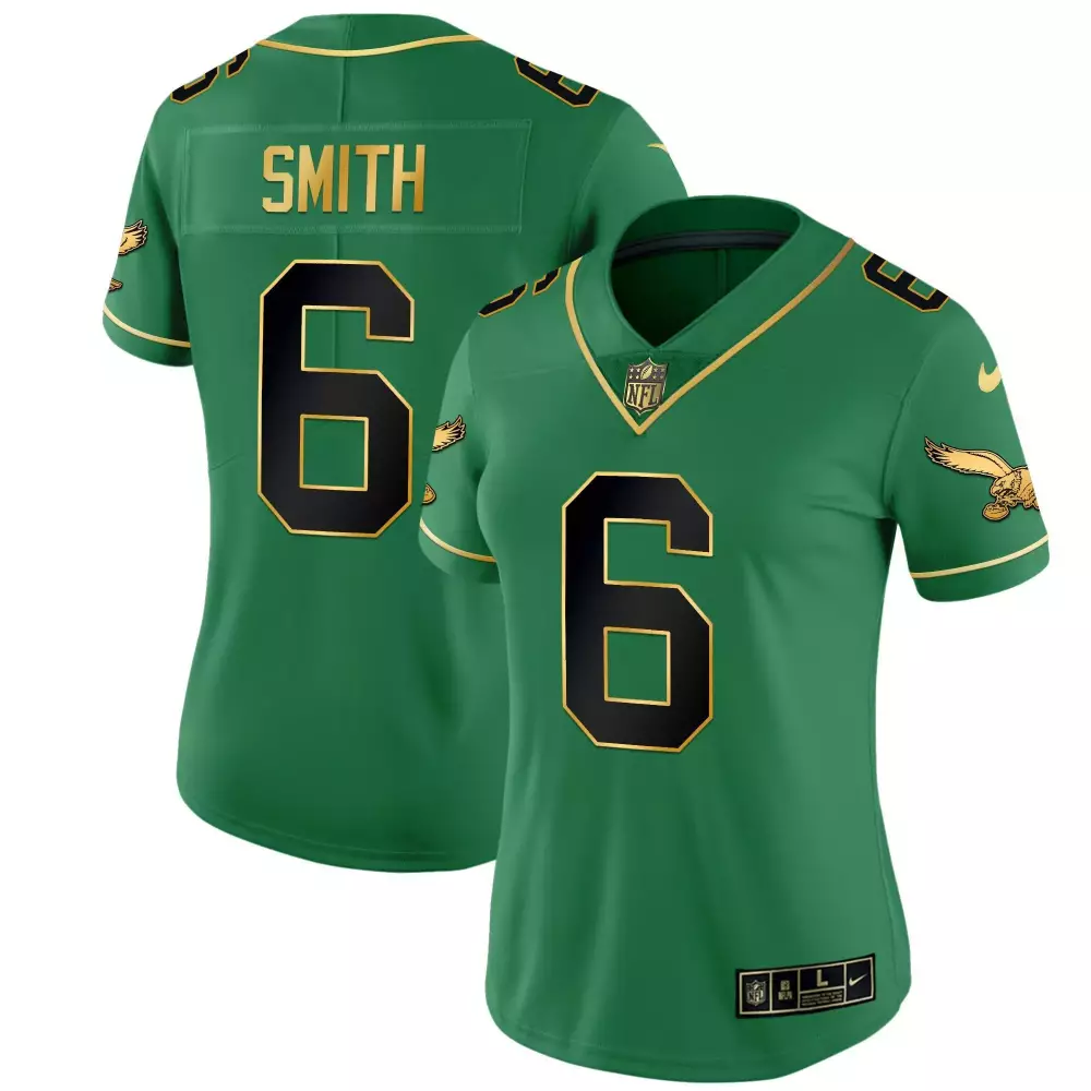 Devonta Smith Eagles Kelly Green Gold Jersey | Black Kelly Stitched Design | Fan Gear for Men, Women & Youth