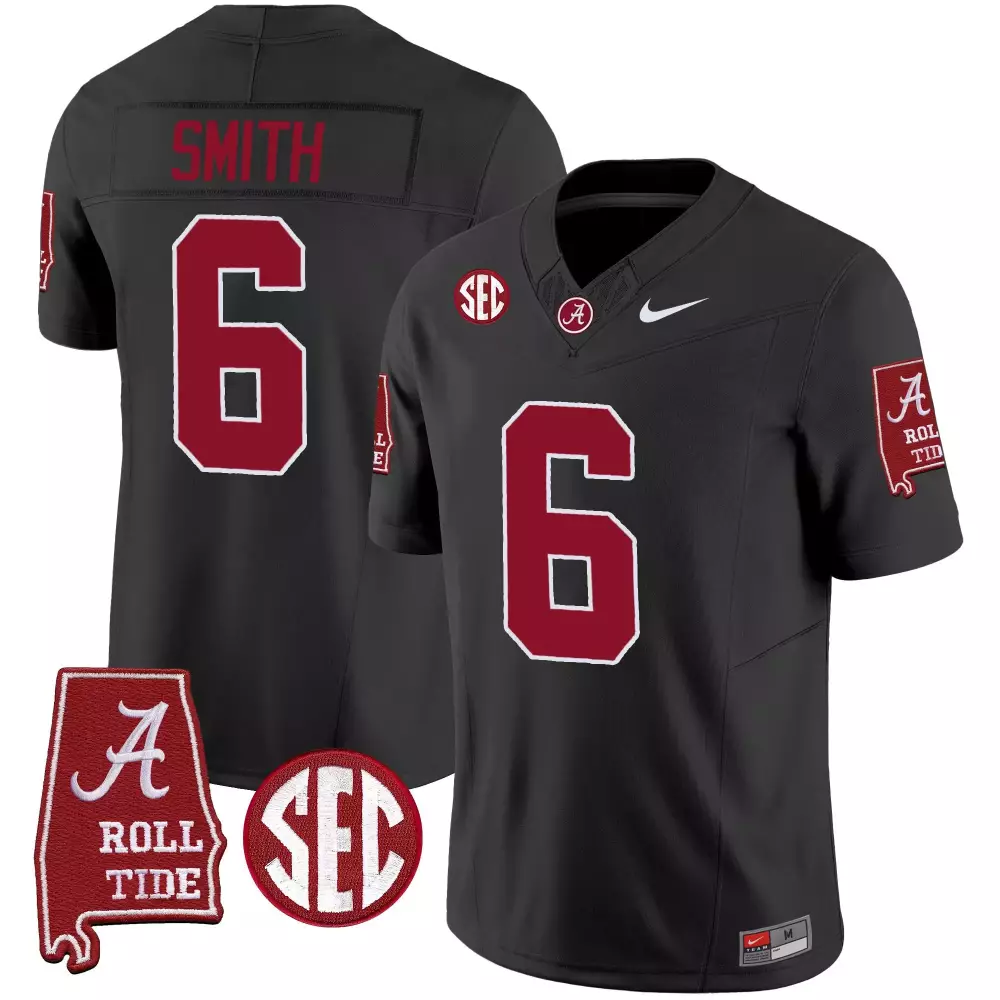 devonta smith black mens alabama crimson tide vapor limited jersey v5 alabama map all stitched