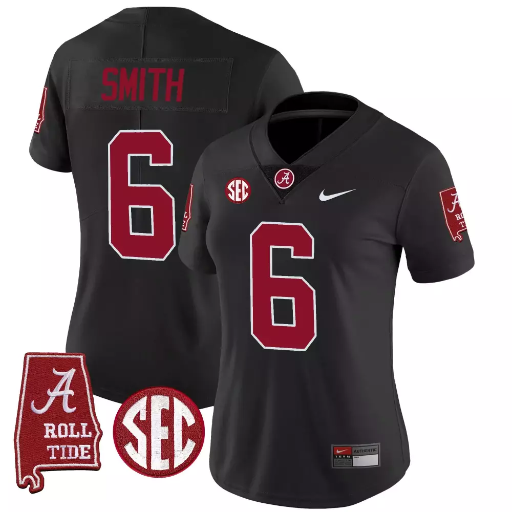 devonta smith black womens alabama crimson tide vapor limited jersey v3 alabama map all stitched