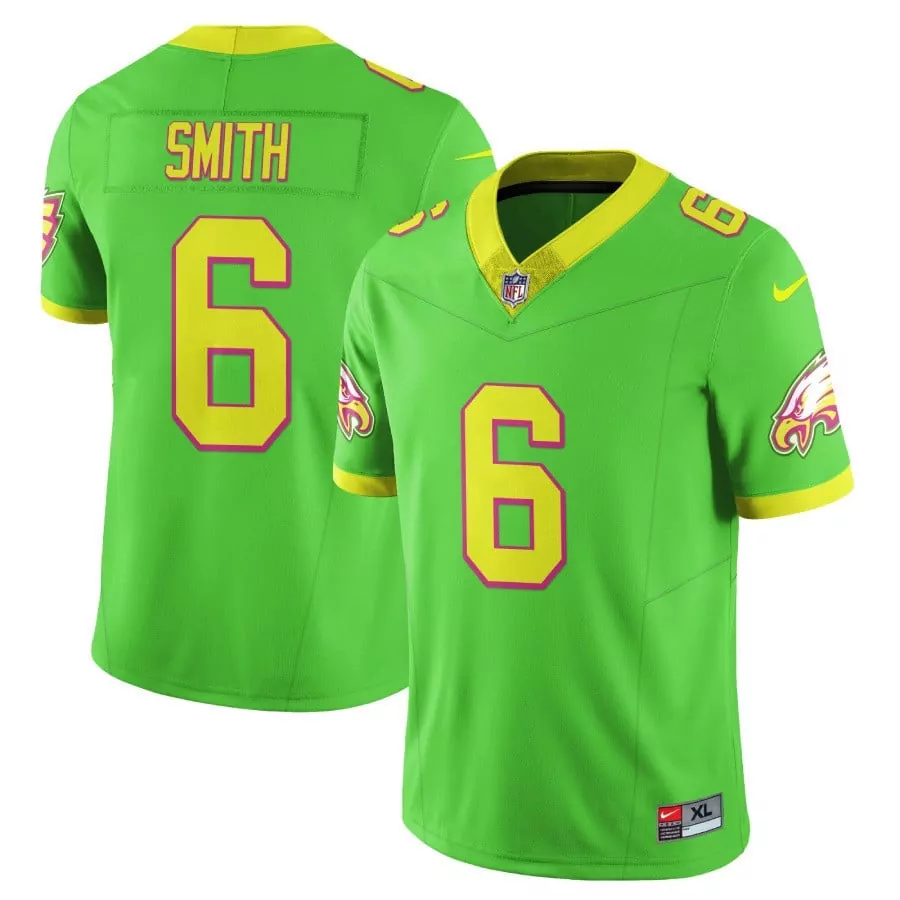 devonta smith bright green mens philadelphia eagles city edition vapor limited jersey v2 all stitched