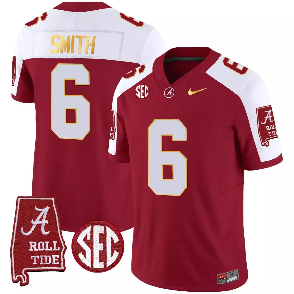 devonta smith crimson alternate mens alabama crimson tide 2024 vapor limited jersey all stitched
