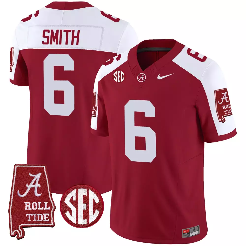 devonta smith crimson alternate mens alabama crimson tide vapor limited jersey v5 alabama map all stitched