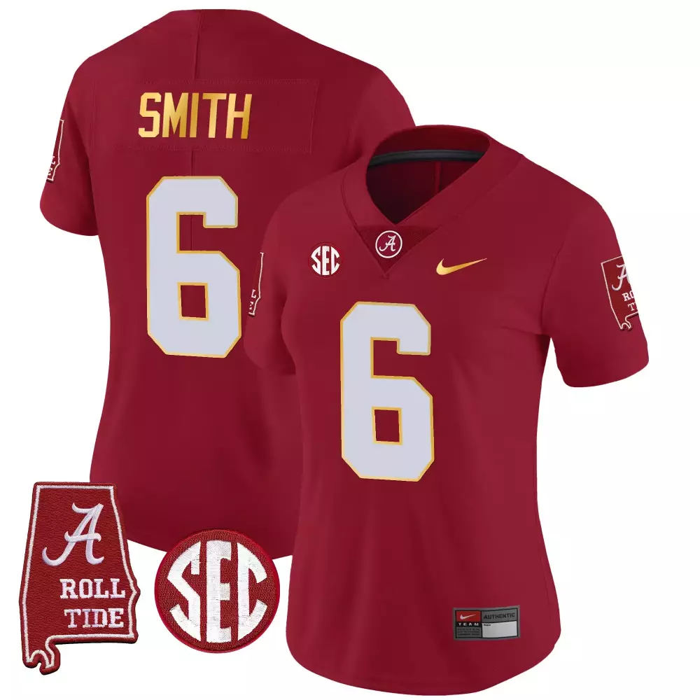 devonta smith crimson womens alabama crimson tide gold trim vapor jersey alabama map all stitched
