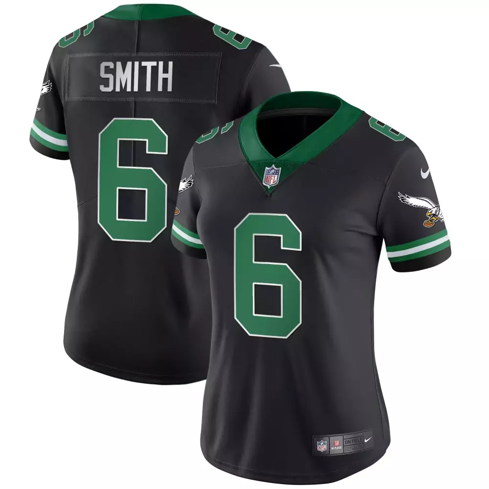 Devonta Smith Philadelphia Eagles Kelly Black Vapor Jersey | Gold Kelly | All Stitched | For Men, Women & Youth