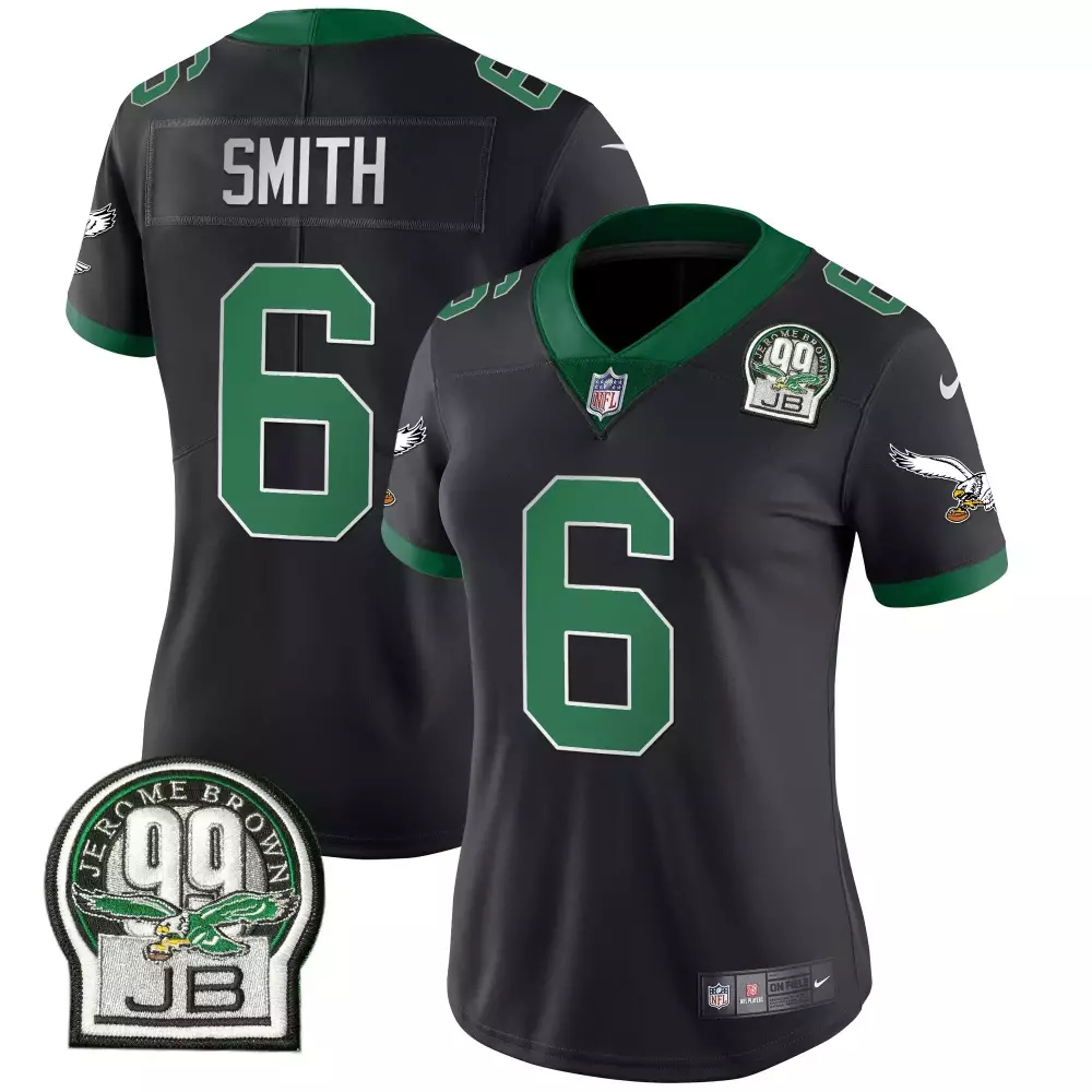 Devonta Smith Philadelphia Eagles Kelly Black Vapor Jersey | Gold Kelly | All Stitched | For Men, Women & Youth