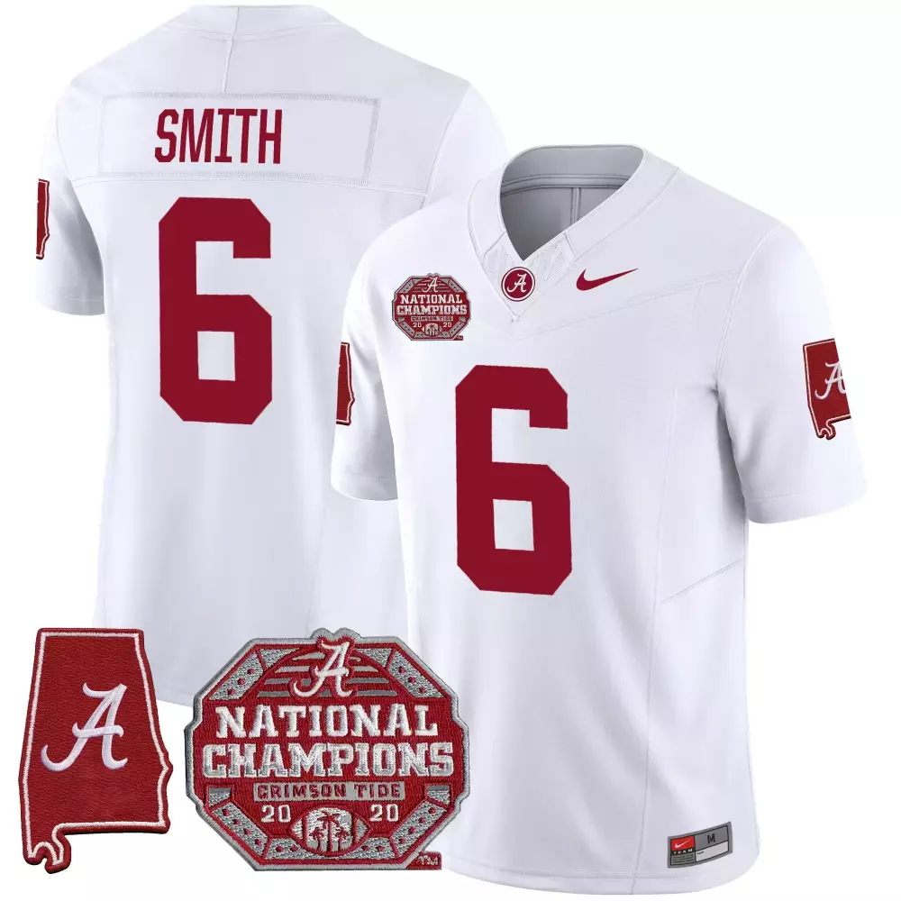 devonta smith white mens alabama crimson tide vapor limited jersey all stitched